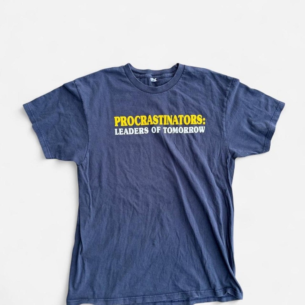Optima Procrastinators Leaders of Tomorrow Navy Graphic Tee Shirt Mens L